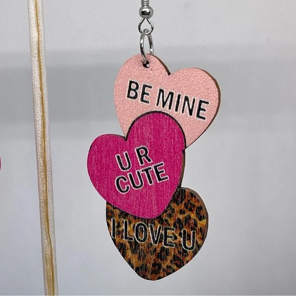 Heart Shaped Statement Earrings - Picture 7 of 9